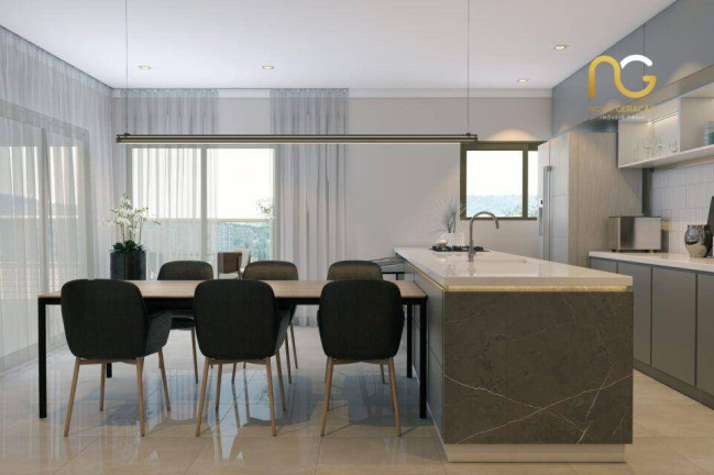 Imagem Apartamento com 3 Quartos à Venda, 105 m² em Canto Do Forte - Praia Grande
