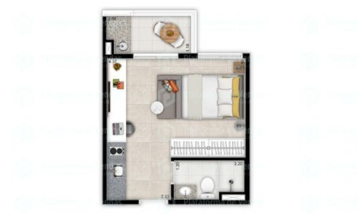 Imagem Studio com 1 Quarto à Venda, 23 m² em Bela Vista - São Paulo Imagem Studio com 1 Quarto à Venda, 23 m² em Bela Vista - São Paulo