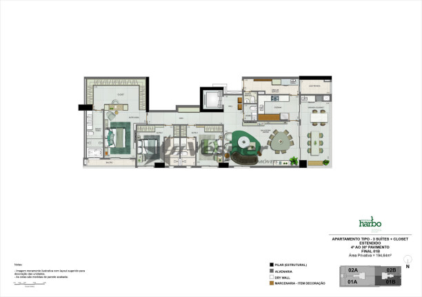 Imagem Apartamento com 3 Quartos à Venda, 194 m² em Setor Marista - Goiânia Imagem Apartamento com 3 Quartos à Venda, 194 m² em Setor Marista - Goiânia