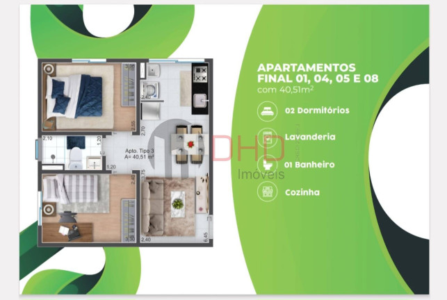 Imagem Apartamento com 2 Quartos à Venda, 40 m² em Loteamento Dinorá Rosa - Sorocaba Imagem Apartamento com 2 Quartos à Venda, 40 m² em Loteamento Dinorá Rosa - Sorocaba