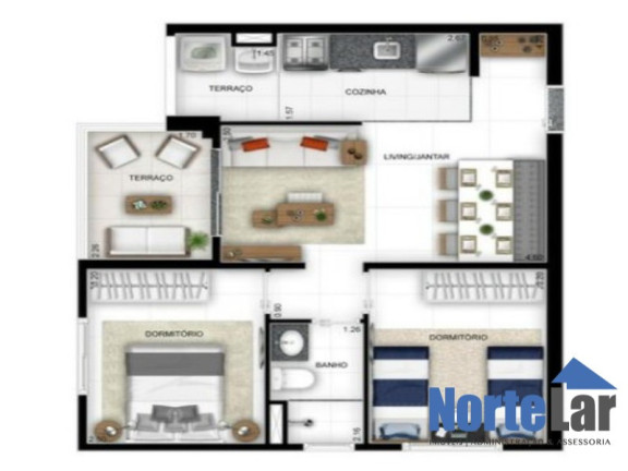 Imagem Apartamento com 2 Quartos à Venda, 51 m² em água Branca - São Paulo