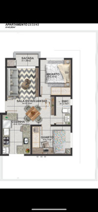 Imagem Apartamento com 2 Quartos à Venda, 43 m² em Bom Jesus - São José Dos Pinhais