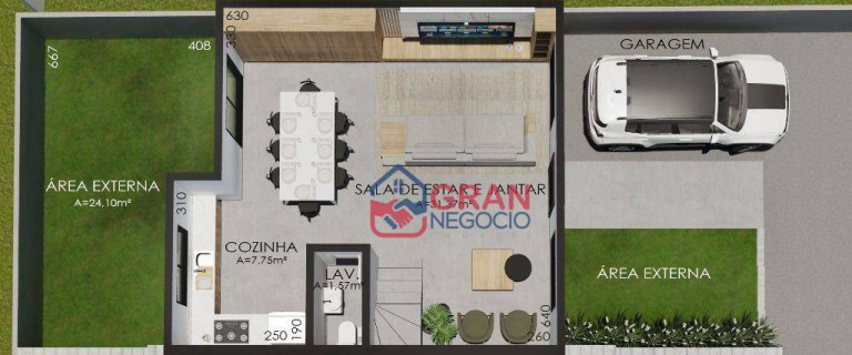 Sobrado com 3 Quartos à Venda, 105 m² em Xaxim - Curitiba