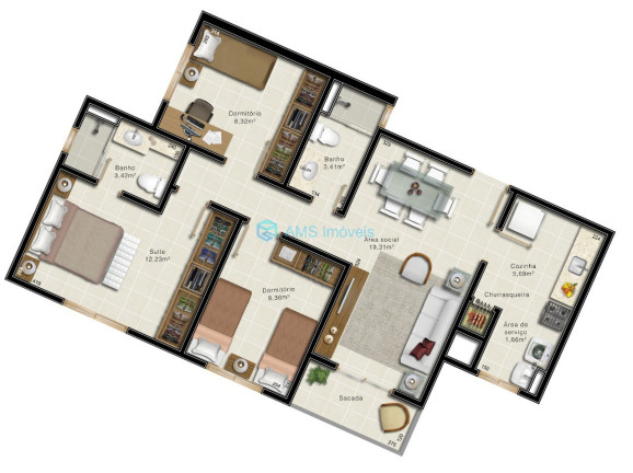 Imagem Apartamento com 3 Quartos à Venda, 78 m² em Nossa Senhora Dasgraças - Canoas Imagem Apartamento com 3 Quartos à Venda, 78 m² em Nossa Senhora Dasgraças - Canoas