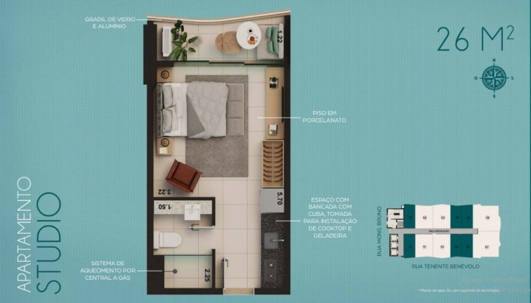 Imagem Apartamento com 1 Quarto à Venda, 26 m² em Meireles - Fortaleza Imagem Apartamento com 1 Quarto à Venda, 26 m² em Meireles - Fortaleza