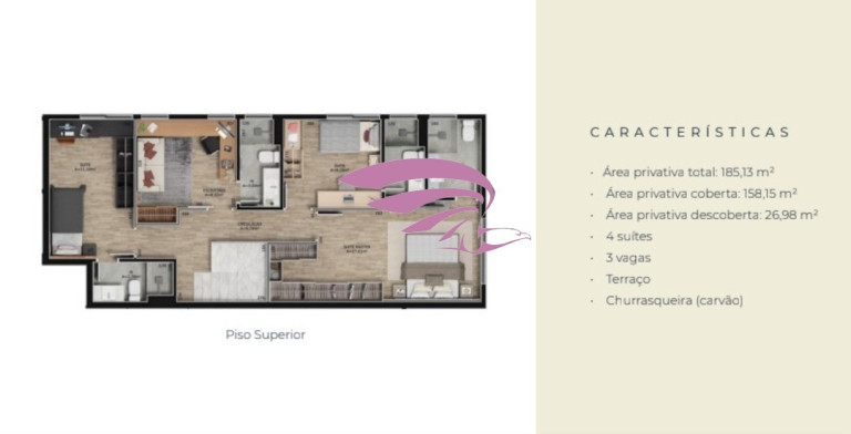 Imagem Cobertura com 4 Quartos à Venda, 158 m² em água Verde - Curitiba Imagem Cobertura com 4 Quartos à Venda, 158 m² em água Verde - Curitiba