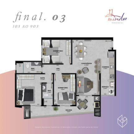 Imagem Apartamento com 2 Quartos à Venda, 75 m² em Centro - Criciúma Imagem Apartamento com 2 Quartos à Venda, 75 m² em Centro - Criciúma