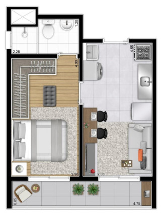 Imagem Apartamento com 2 Quartos à Venda, 33 m² em Barra Funda - São Paulo Imagem Apartamento com 2 Quartos à Venda, 33 m² em Barra Funda - São Paulo