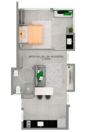 Imagem Studio com 1 Quarto à Venda, 22 m² em Intermares - Cabedelo Imagem Studio com 1 Quarto à Venda, 22 m² em Intermares - Cabedelo