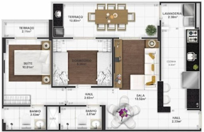 Apartamento com 2 Quartos à Venda,  em Tupi - Praia Grande