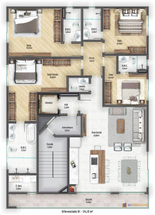 Imagem Apartamento com 4 Quartos à Venda, 174 m² em Praia Brava - Itajaí