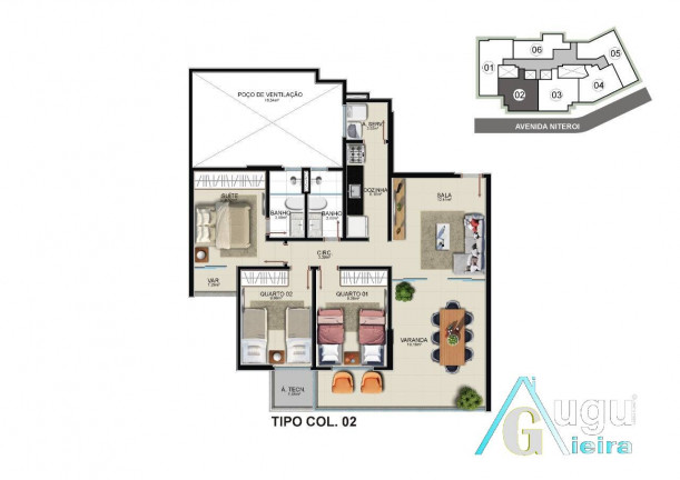 Imagem Apartamento com 3 Quartos à Venda, 87 m² em Praia Do Morro - Guarapari