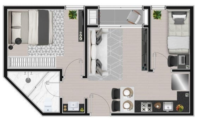 Imagem Apartamento com 2 Quartos à Venda, 35 m² em Cidade Industrial - Curitiba Imagem Apartamento com 2 Quartos à Venda, 35 m² em Cidade Industrial - Curitiba