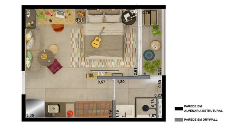 Imagem Apartamento com 1 Quarto à Venda, 23 m² em Santa Cecília - São Paulo