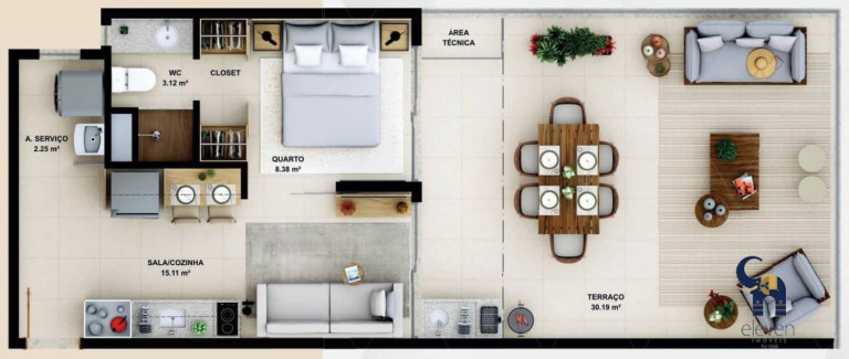 Imagem Apartamento com 1 Quarto à Venda, 29 m² em Pituba - Salvador