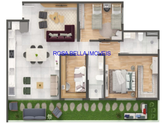Imagem Apartamento com 3 Quartos à Venda, 86 m² em Vila Vitória Ii - Indaiatuba