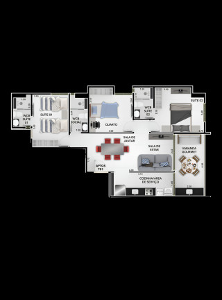 Imagem Apartamento com 3 Quartos à Venda, 80 m² em Bessa - João Pessoa Imagem Apartamento com 3 Quartos à Venda, 80 m² em Bessa - João Pessoa