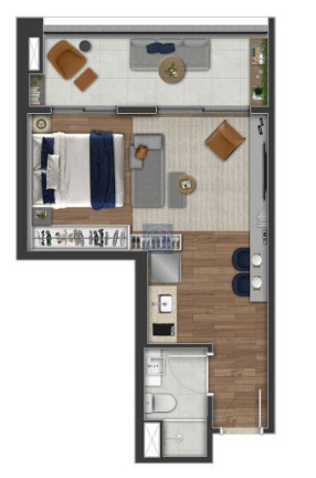 Apartamento à Venda, 42 m² em Indianópolis - São Paulo