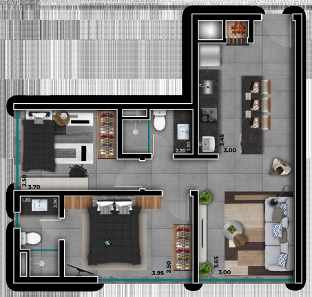 Imagem Apartamento com 1 Quarto à Venda, 49 m² em Atlântida - Xangri-lá Imagem Apartamento com 1 Quarto à Venda, 49 m² em Atlântida - Xangri-lá