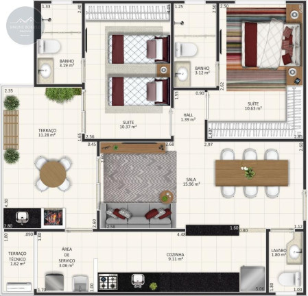 Imagem Apartamento com 2 Quartos à Venda, 79 m² em Aviação - Praia Grande Imagem Apartamento com 2 Quartos à Venda, 79 m² em Aviação - Praia Grande