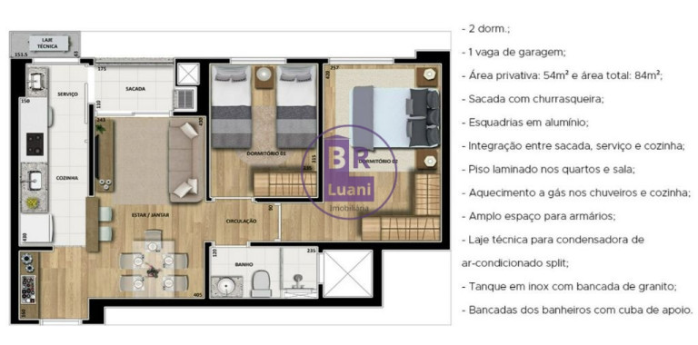 Imagem Apartamento com 2 Quartos à Venda, 54 m² em Gleba Fazenda Palhano - Londrina Imagem Apartamento com 2 Quartos à Venda, 54 m² em Gleba Fazenda Palhano - Londrina