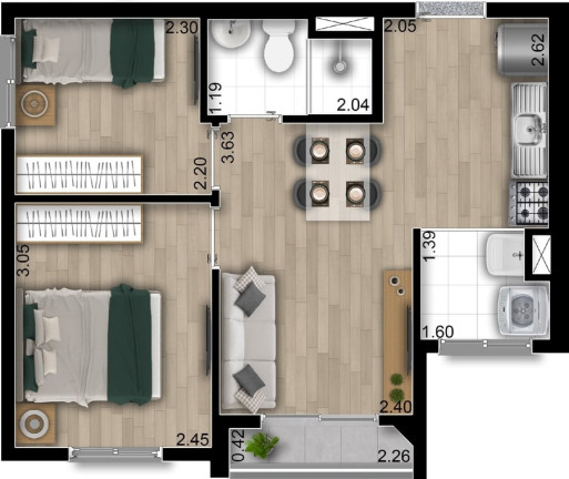 Imagem Apartamento com 2 Quartos à Venda, 39 m² em Vila Carrão - São Paulo Imagem Apartamento com 2 Quartos à Venda, 39 m² em Vila Carrão - São Paulo