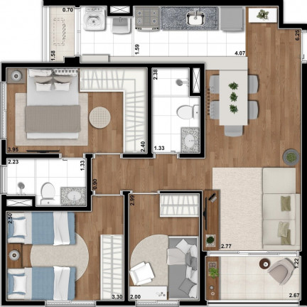 Imagem Apartamento com 3 Quartos à Venda, 70 m² em Santo Amaro - São Paulo Imagem Apartamento com 3 Quartos à Venda, 70 m² em Santo Amaro - São Paulo