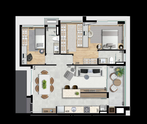 Imagem Apartamento com 2 Quartos à Venda, 94 m² em Bacacheri - Curitiba