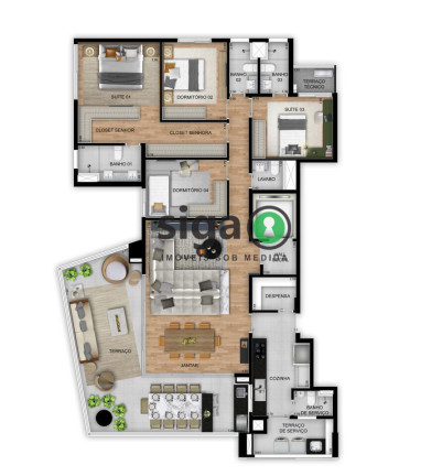 Imagem Apartamento com 4 Quartos à Venda, 196 m² em Sumarezinho - São Paulo