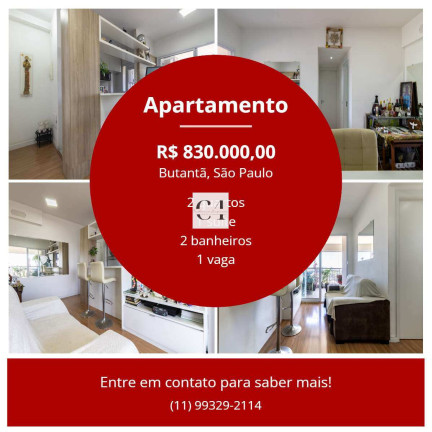 Apartamento com 2 Quartos à Venda, 74 m² em Butantã - São Paulo