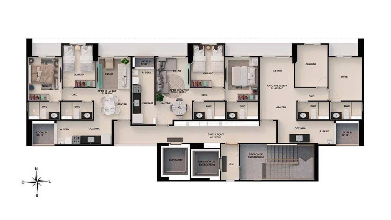 Foto do imóvel Apartamento com 2 Quartos à Venda, 49 m² em Rosarinho - Recife