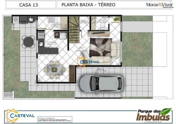Imagem Casa com 3 Quartos à Venda, 117 m² em Campo Comprido - Curitiba