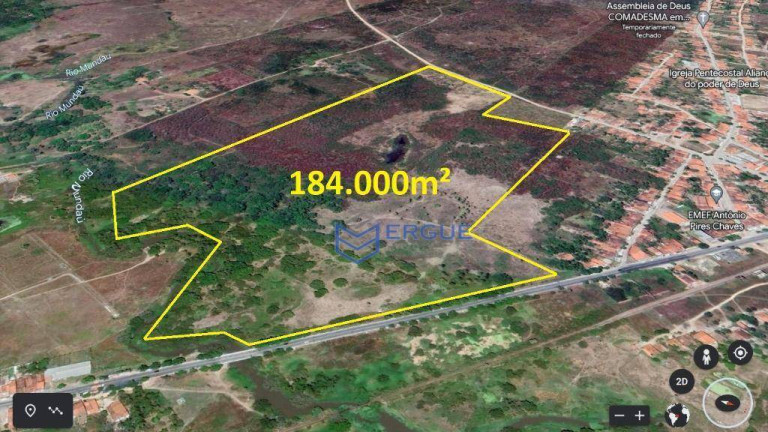 Terreno à Venda ou Locação, 184.000 m² em Centro - Tururu
