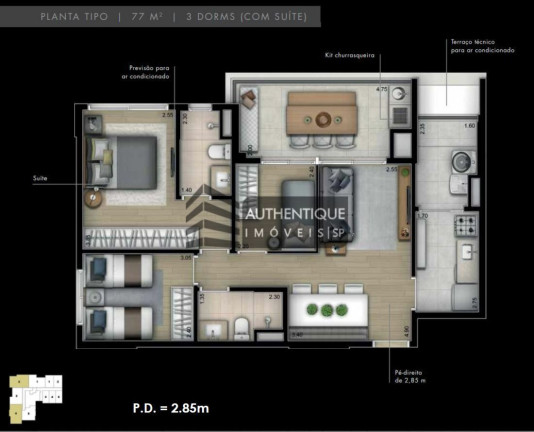 Imagem Apartamento com 3 Quartos à Venda, 77 m² em Vila Clementino - São Paulo Imagem Apartamento com 3 Quartos à Venda, 77 m² em Vila Clementino - São Paulo