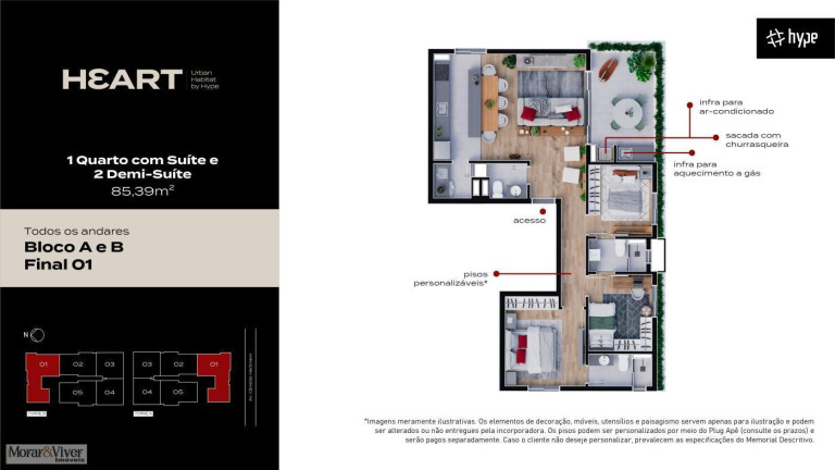 Imagem Apartamento com 3 Quartos à Venda, 86 m² em Mercês - Curitiba
