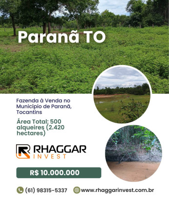Fazenda à Venda, 500 m² em Zona Rural - Paranã