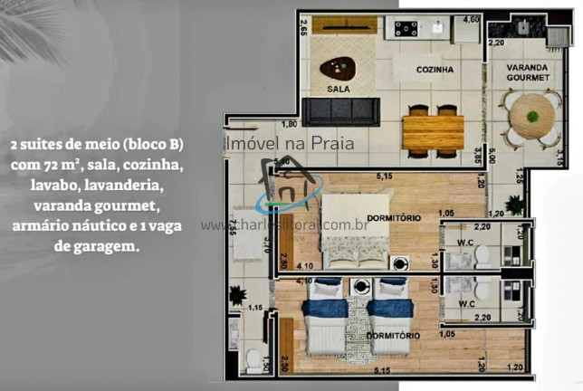 Imagem Apartamento com 2 Quartos à Venda, 68 m² em Praia Da Maranduba - Ubatuba
