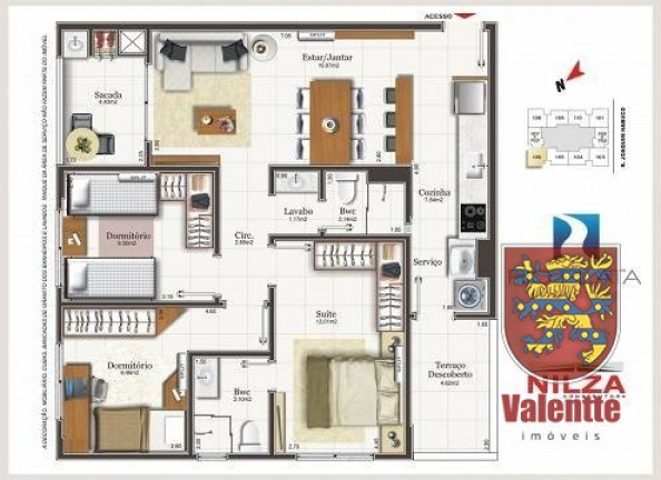 Imagem Apartamento com 3 Quartos à Venda,  em Capoeiras - Florianópolis