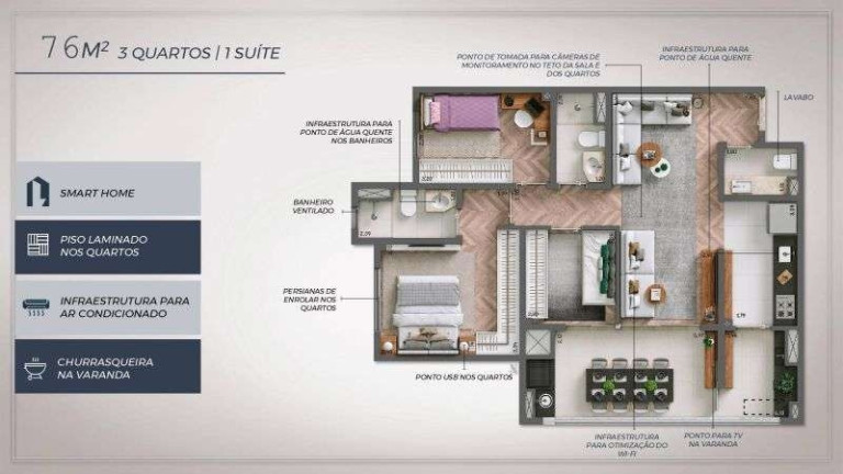 Imagem Apartamento com 2 Quartos à Venda, 76 m² em Chácara Santo Antônio (zona Sul) - São Paulo Imagem Apartamento com 2 Quartos à Venda, 76 m² em Chácara Santo Antônio (zona Sul) - São Paulo