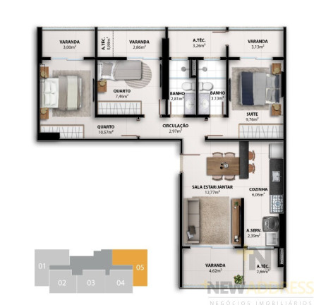Imagem Apartamento com 3 Quartos à Venda, 92 m² em Praia De Itaparica - Vila Velha Imagem Apartamento com 3 Quartos à Venda, 92 m² em Praia De Itaparica - Vila Velha