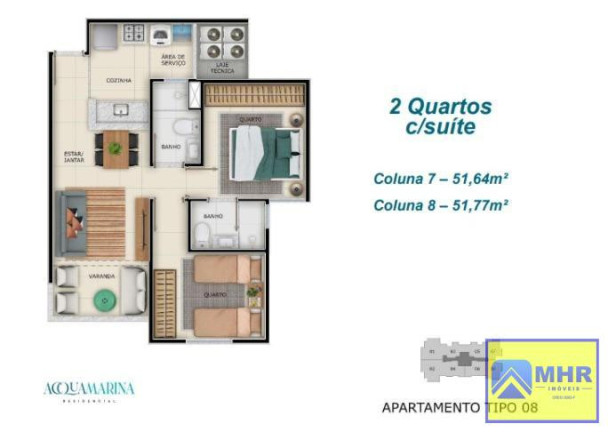 Imagem Apartamento com 3 Quartos à Venda, 79 m² em Praia De Itaparica - Vila Velha Imagem Apartamento com 3 Quartos à Venda, 79 m² em Praia De Itaparica - Vila Velha