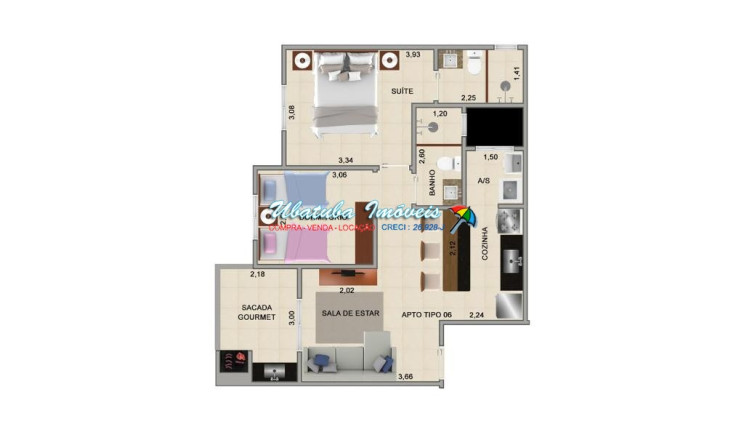 Imagem Apartamento com 1 Quarto à Venda, 60 m² em Centro - Ubatuba