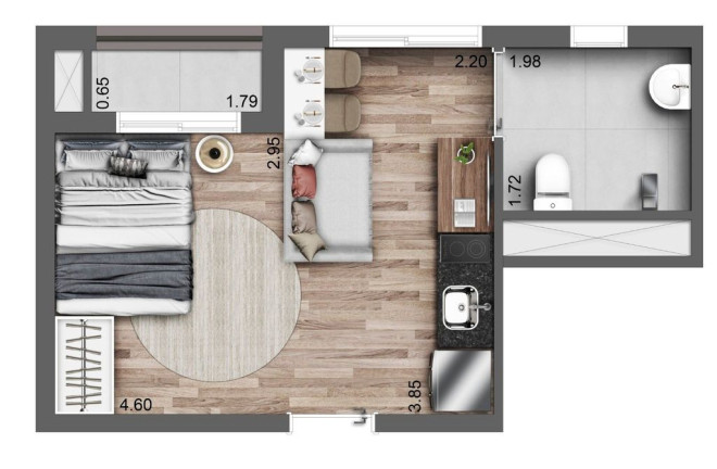 Imagem Studio com 1 Quarto à Venda, 43 m² em Moema - São Paulo