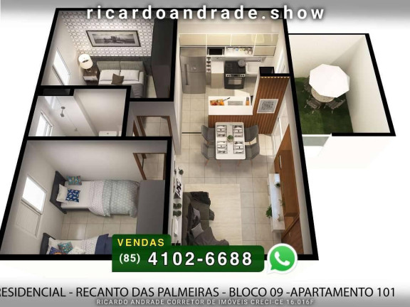 Imagem Apartamento com 2 Quartos à Venda, 38 m² em Jangurussu - Fortaleza