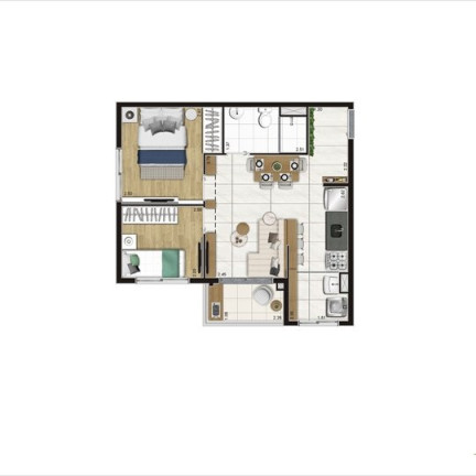 Imagem Apartamento com 2 Quartos à Venda, 47 m² em Enseada - Guarujá Imagem Apartamento com 2 Quartos à Venda, 47 m² em Enseada - Guarujá