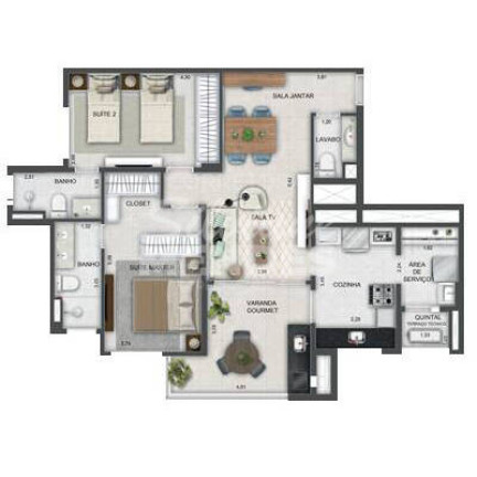 Imagem Apartamento com 2 Quartos à Venda,  em Parque Campolim - Sorocaba