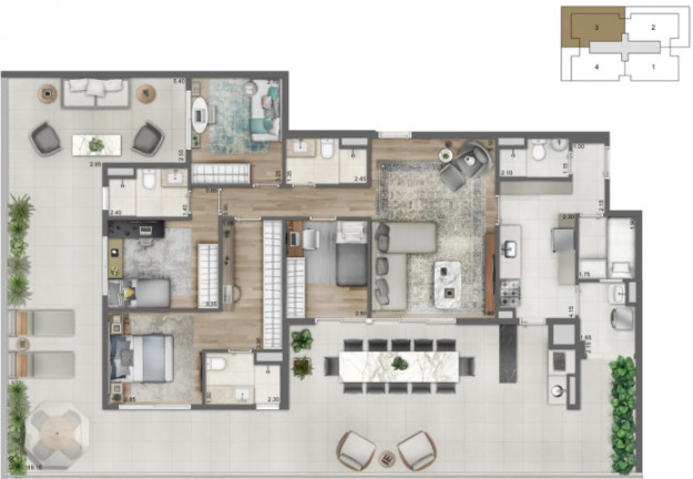 Imagem Cobertura com 3 Quartos à Venda, 224 m² em Santo Amaro - São Paulo