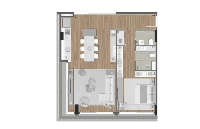 Imagem Apartamento com 1 Quarto à Venda, 103 m² em Itaim Bibi - São Paulo