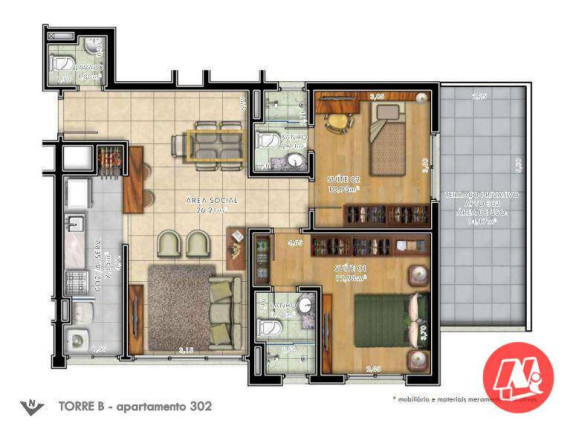 Imagem Apartamento com 2 Quartos à Venda, 82 m² em Passo D'areia - Porto Alegre