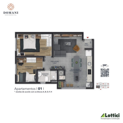 Imagem Apartamento com 2 Quartos à Venda, 52 m² em Fátima - Canoas Imagem Apartamento com 2 Quartos à Venda, 52 m² em Fátima - Canoas